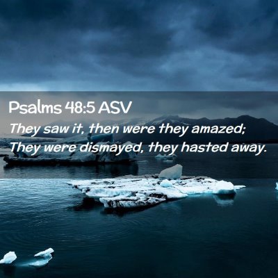 Picture 02 - Psalms 48:5 ASV - They saw it, then were they amazed; They were - Bible Verse Picture