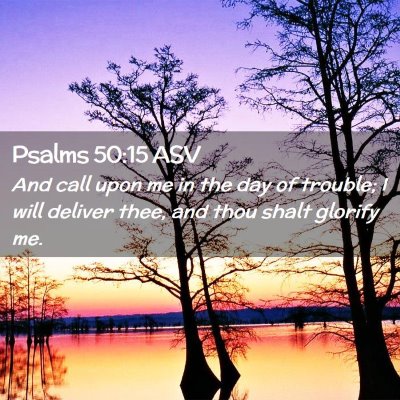 Picture 02 - Psalms 50:15 ASV - And call upon me in the day of trouble; I will - Bible Verse Picture