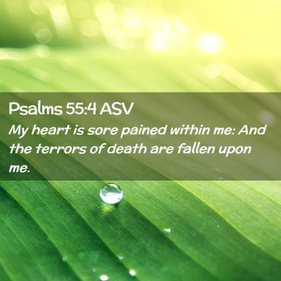 Picture 02 - Psalms 55:4 ASV - My heart is sore pained within me: And the - Bible Verse Picture