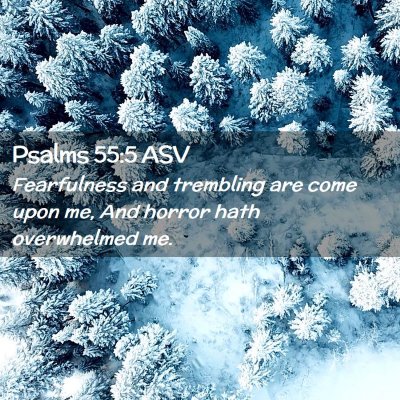 Picture 02 - Psalms 55:5 ASV - Fearfulness and trembling are come upon me, And - Bible Verse Picture