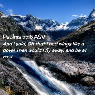 Picture 02 - Psalms 55:6 ASV - And I said, Oh that I had wings like a dove! Then - Bible Verse Picture