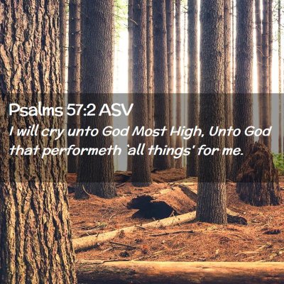 Picture 02 - Psalms 57:2 ASV - I will cry unto God Most High, Unto God that - Bible Verse Picture