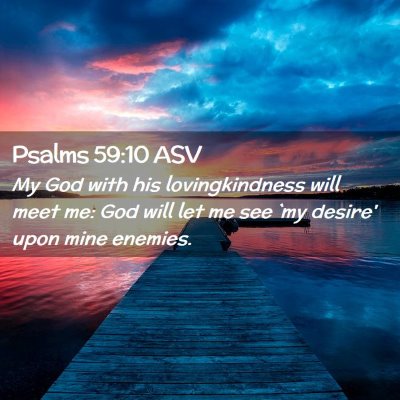 Picture 02 - Psalms 59:10 ASV - My God with his lovingkindness will meet me: God - Bible Verse Picture
