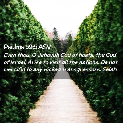 Picture 02 - Psalms 59:5 ASV - Even thou, O Jehovah God of hosts, the God of - Bible Verse Picture