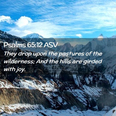 Picture 02 - Psalms 65:12 ASV - They drop upon the pastures of the wilderness; - Bible Verse Picture