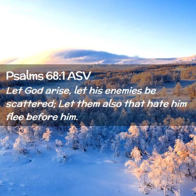 Picture 02 - Psalms 68:1 ASV - Let God arise, let his enemies be scattered; Let - Bible Verse Picture