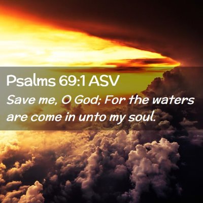 Picture 02 - Psalms 69:1 ASV - Save me, O God; For the waters are come in unto - Bible Verse Picture