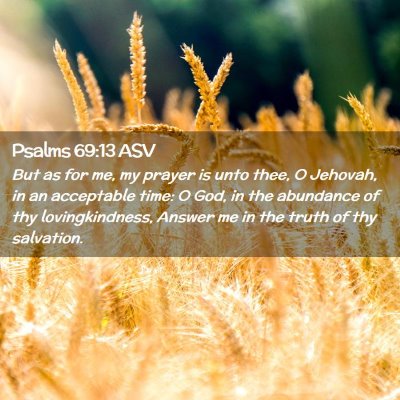 Picture 02 - Psalms 69:13 ASV - But as for me, my prayer is unto thee, O Jehovah, - Bible Verse Picture