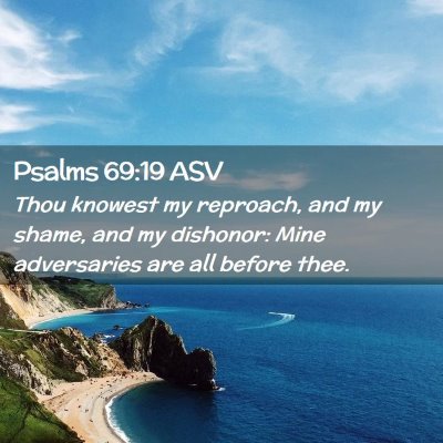 Picture 02 - Psalms 69:19 ASV - Thou knowest my reproach, and my shame, and my - Bible Verse Picture