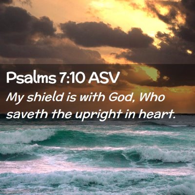 Picture 02 - Psalms 7:10 ASV - My shield is with God, Who saveth the upright in - Bible Verse Picture