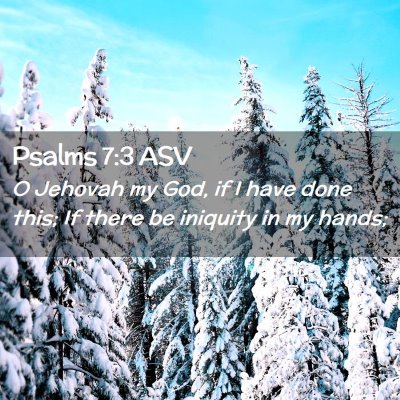 Picture 02 - Psalms 7:3 ASV - O Jehovah my God, if I have done this; If there - Bible Verse Picture