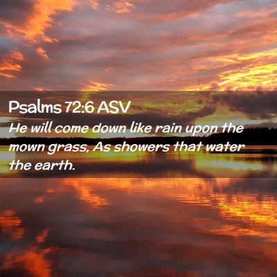 Picture 02 - Psalms 72:6 ASV - He will come down like rain upon the mown grass, - Bible Verse Picture