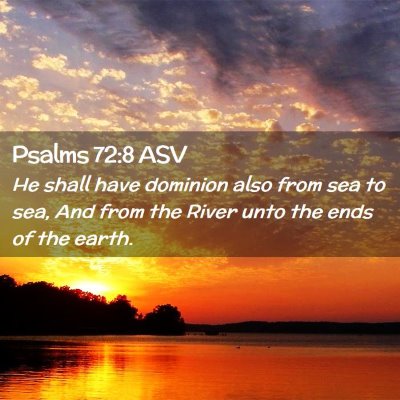 Picture 02 - Psalms 72:8 ASV - He shall have dominion also from sea to sea, And - Bible Verse Picture