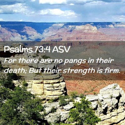 Picture 02 - Psalms 73:4 ASV - For there are no pangs in their death; But their - Bible Verse Picture