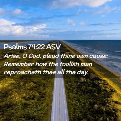 Picture 02 - Psalms 74:22 ASV - Arise, O God, plead thine own cause: Remember how - Bible Verse Picture
