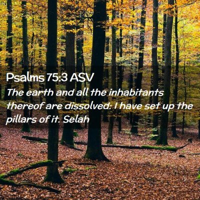 Picture 02 - Psalms 75:3 ASV - The earth and all the inhabitants thereof are - Bible Verse Picture