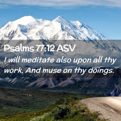Picture 02 - Psalms 77:12 ASV - I will meditate also upon all thy work, And muse - Bible Verse Picture