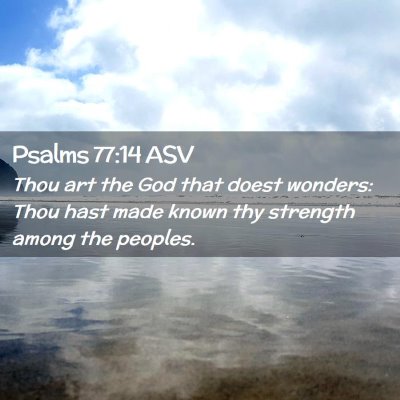 Picture 02 - Psalms 77:14 ASV - Thou art the God that doest wonders: Thou hast - Bible Verse Picture
