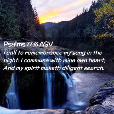 Picture 02 - Psalms 77:6 ASV - I call to remembrance my song in the night: I - Bible Verse Picture
