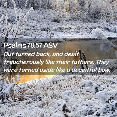 Picture 02 - Psalms 78:57 ASV - But turned back, and dealt treacherously like - Bible Verse Picture