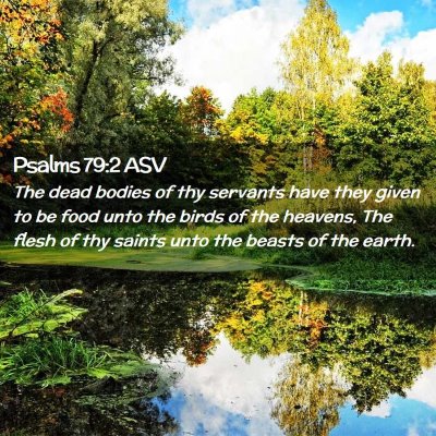 Picture 02 - Psalms 79:2 ASV - The dead bodies of thy servants have they given - Bible Verse Picture