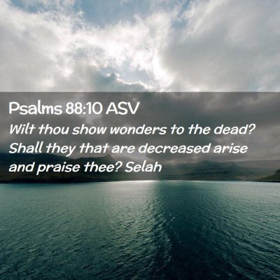 Picture 02 - Psalms 88:10 ASV - Wilt thou show wonders to the dead? Shall they - Bible Verse Picture