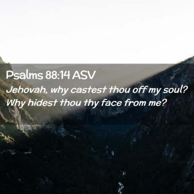 Picture 02 - Psalms 88:14 ASV - Jehovah, why castest thou off my soul? Why hidest - Bible Verse Picture