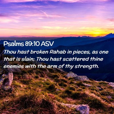 Picture 02 - Psalms 89:10 ASV - Thou hast broken Rahab in pieces, as one that is - Bible Verse Picture