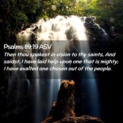 Picture 02 - Psalms 89:19 ASV - Then thou spakest in vision to thy saints, And - Bible Verse Picture