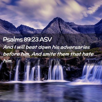 Picture 02 - Psalms 89:23 ASV - And I will beat down his adversaries before him, - Bible Verse Picture