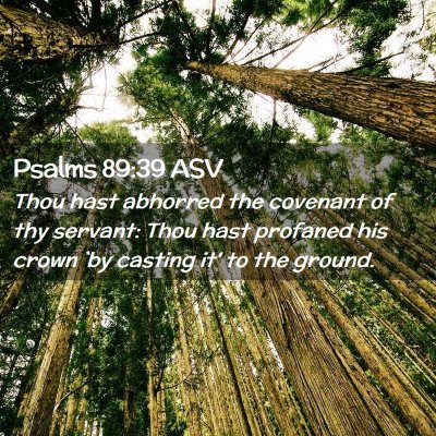 Picture 02 - Psalms 89:39 ASV - Thou hast abhorred the covenant of thy servant: - Bible Verse Picture