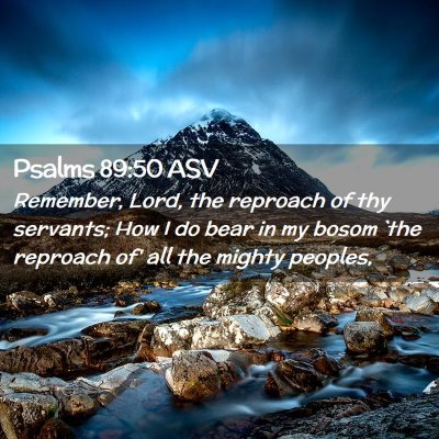 Picture 02 - Psalms 89:50 ASV - Remember, Lord, the reproach of thy servants; How - Bible Verse Picture