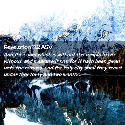 Picture 02 - Revelation 11:2 ASV - And the court which is without the temple leave - Bible Verse Picture