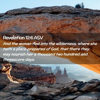 Picture 02 - Revelation 12:6 ASV - And the woman fled into the wilderness, where she - Bible Verse Picture