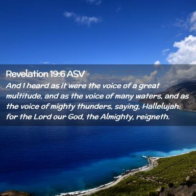 Picture 02 - Revelation 19:6 ASV - And I heard as it were the voice of a great - Bible Verse Picture