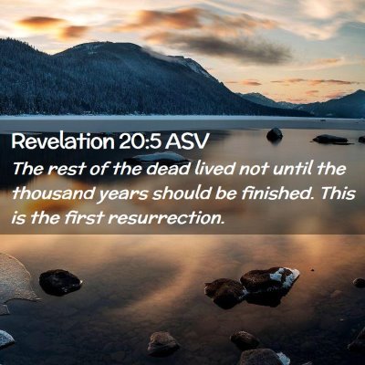 Picture 02 - Revelation 20:5 ASV - The rest of the dead lived not until the thousand - Bible Verse Picture