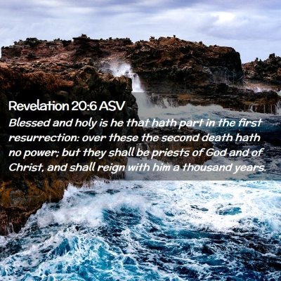 Picture 02 - Revelation 20:6 ASV - Blessed and holy is he that hath part in the - Bible Verse Picture