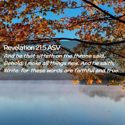 Picture 02 - Revelation 21:5 ASV - And he that sitteth on the throne said, Behold, I - Bible Verse Picture