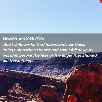 Picture 02 - Revelation 22:8 ASV - And I John am he that heard and saw these things. - Bible Verse Picture