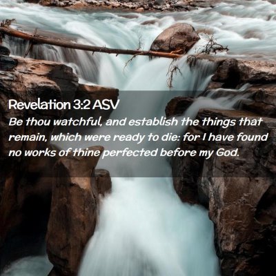 Picture 02 - Revelation 3:2 ASV - Be thou watchful, and establish the things that - Bible Verse Picture