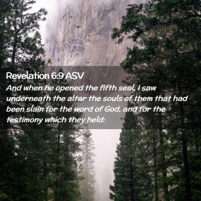 Picture 02 - Revelation 6:9 ASV - And when he opened the fifth seal, I saw - Bible Verse Picture