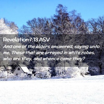 Picture 02 - Revelation 7:13 ASV - And one of the elders answered, saying unto me, - Bible Verse Picture