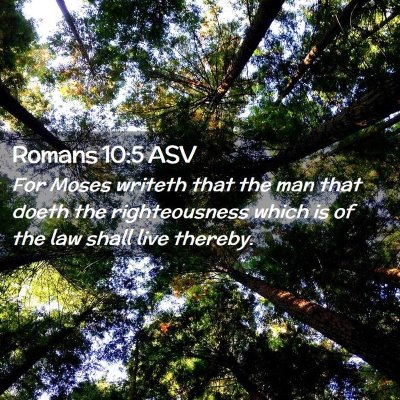 Picture 02 - Romans 10:5 ASV - For Moses writeth that the man that doeth the - Bible Verse Picture