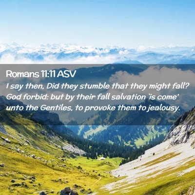 Picture 02 - Romans 11:11 ASV - I say then, Did they stumble that they might - Bible Verse Picture