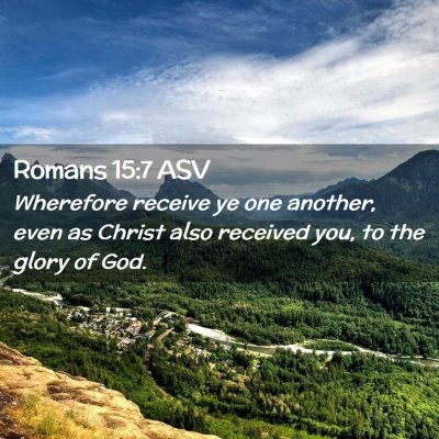 Picture 02 - Romans 15:7 ASV - Wherefore receive ye one another, even as Christ - Bible Verse Picture