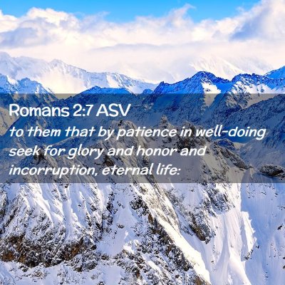 Picture 02 - Romans 2:7 ASV - to them that by patience in well-doing seek for - Bible Verse Picture
