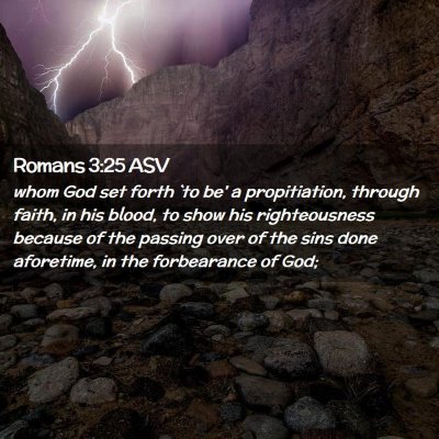 Picture 02 - Romans 3:25 ASV - whom God set forth `to be' a propitiation, - Bible Verse Picture