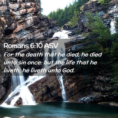 Picture 02 - Romans 6:10 ASV - For the death that he died, he died unto sin - Bible Verse Picture