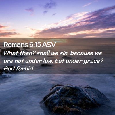 Picture 02 - Romans 6:15 ASV - What then? shall we sin, because we are not under - Bible Verse Picture