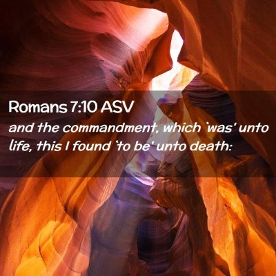Picture 02 - Romans 7:10 ASV - and the commandment, which `was' unto life, this - Bible Verse Picture